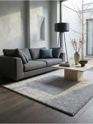 KADIMA DESIGN Kurzflorteppich Uni Antirutsch pflegeleicht Wohnzimmer Schlafzimmer in Grau