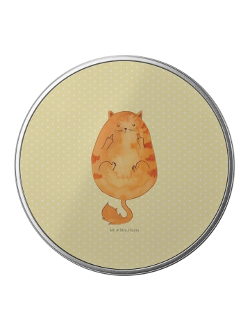 Mr. & Mrs. Panda Kaffeedose Katze Mittelfinger ohne Spruch in Gelb Pastell