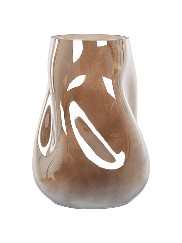 Beliani Blumenvase IMEROS in Braun - (W) 22 x (H) 27 x (L) 22 cm