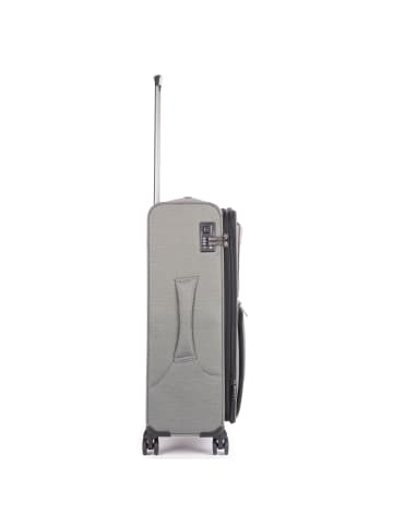 Stratic Bendigo Light + 4 Rollen Trolley 72 cm mit Dehnfalte silver