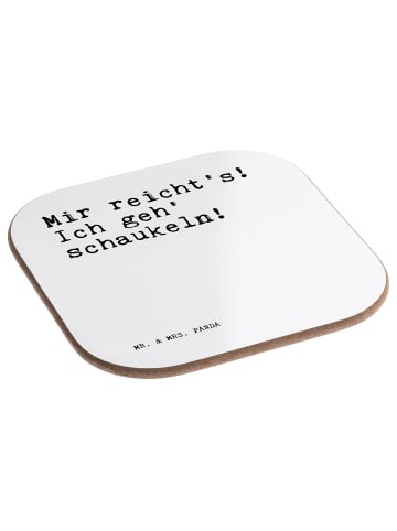 Mr. & Mrs. Panda Coaster Mir reicht's! Ich geh'... mit Spruch in Weiß