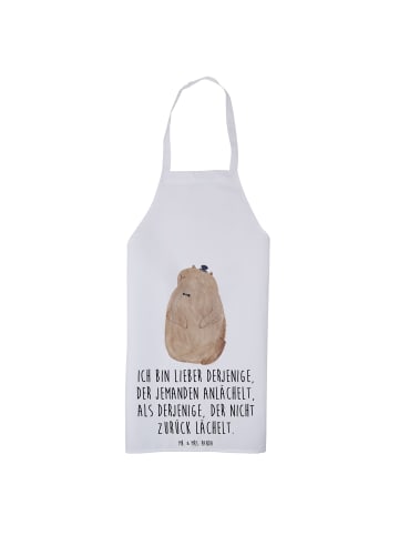 Mr. & Mrs. Panda Grillschürze Murmeltier mit Spruch in Weiß
