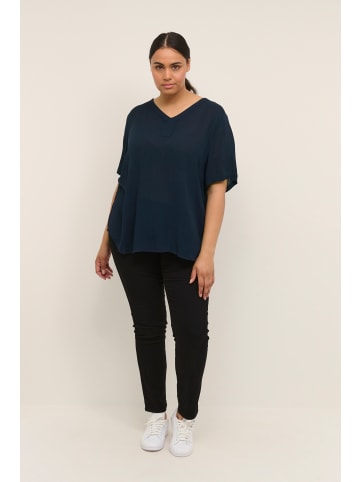 KAFFE curve Kurzarm-Bluse KCami Regular fit in Midnight Marine
