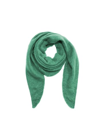 Faera Bouclé Dreieckstuch cozy Material in Grün-3