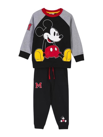 Cerda 3tlg. Outfit Sweatshirt & 2 Hosen Mickey Mouse in Schwarz-Grau