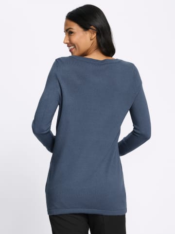 Sieh an! Longpullover in rauchblau