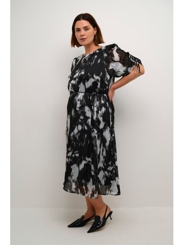 KAFFE curve Kleid KCliva in Black/Grey Blurry Graphics