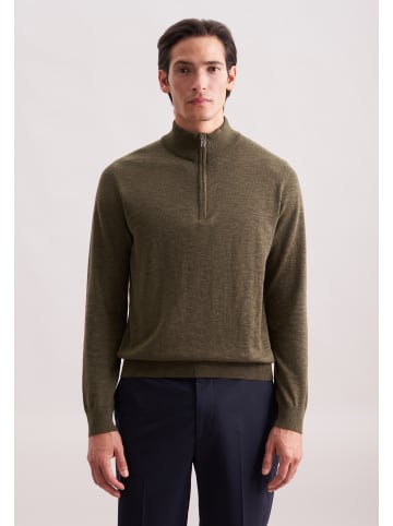 Seidensticker Quarter Zip Regular in Grün