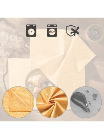 Erwin Müller Jacquard, Baumwollmischung, Gewebt Tischset 2er-Pack Hamm in mango