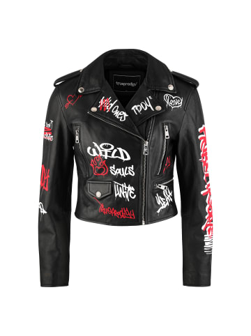 trueprodigy Lederjacke Noka in Schwarz