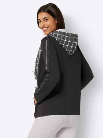 Sieh an! Shirtjacke in schwarz-ecru-gemustert