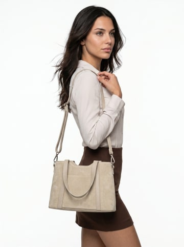 Cluty Handtasche echt Leder in beige