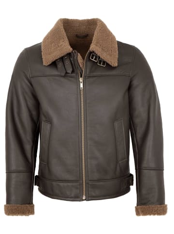 JILANI Lammfell-Lederjacke Lammfell in Braun