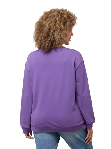 Ulla Popken Sweatshirt in blaues flieder