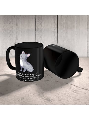 Mr. & Mrs. Panda Tasse Französische Bulldogge Liebe mit Spruch in Schwarz