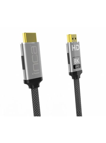 Inca Inca HDMI Kabel: 8K High Definition Bildübertragung, Goldspitzen, in Schwarz