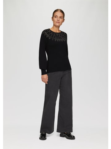 s.Oliver BLACK LABEL Strickpullover langarm in Schwarz