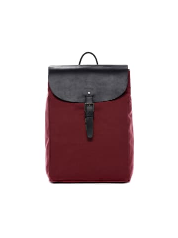 FEYNSINN Rucksack Canvas & Leder Backpack Unisex HANNE in rot