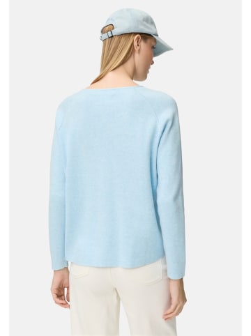 Camel Active Strickpullover mit Rundhalsausschnitt in Hellblau