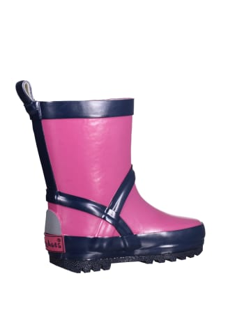 Playshoes Gummistiefel uni in Pink/Marine