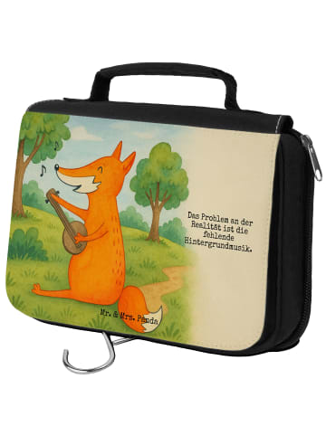 Mr. & Mrs. Panda Kulturtasche Fuchs Gitarre Design mit Spruch in Weiß