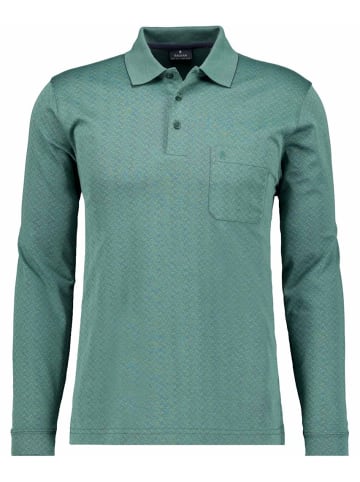 Ragman Poloshirt Jacquard in Grün