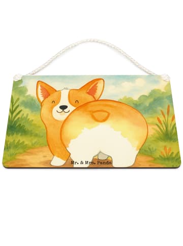 Mr. & Mrs. Panda Schild Corgi Po Design ohne Spruch in Weiß