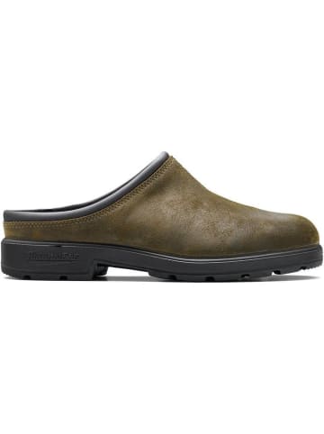 Blundstone Clog "2423 Dark Olive Waxed Suede (Originals Clogs)" in Grün