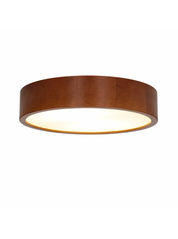Licht-Erlebnisse Deckenlampe Ø 37 x (H)8 cm in Holz rustikalHolz rustikal