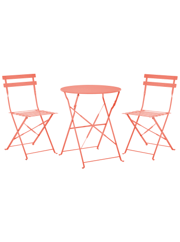 Beliani 3-tlg Bistro Set FIORI in Rot