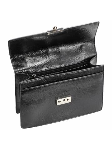 Seidenfelt Roros Big - Schultertasche 28 cm (oxblood/gold) in glossy black