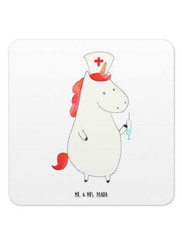 Mr. & Mrs. Panda Coaster Einhorn Krankenschwester ohne Spruch in Weiß