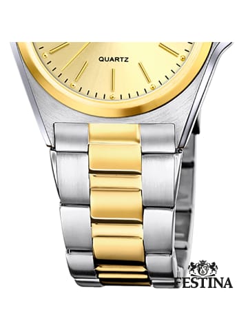 Festina Analog-Armbanduhr Festina Klassik silber, gold mittel (ca. 31mm)