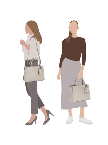 Guess Jena Handtasche 32 cm in taupe logo