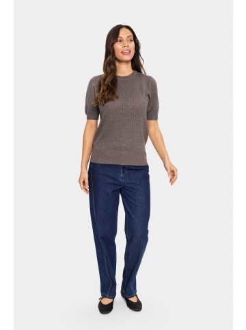 SAINT TROPEZ Strickpullover MilaSZ Gerade Passform in Mink Melange