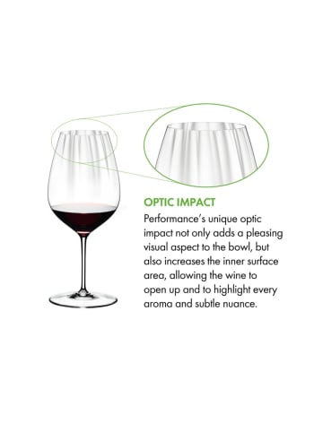 RIEDEL Glas 4er Set Cabernet / Merlotgläser Performance in Transparent 834 ml in transparent