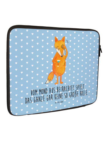 Mr. & Mrs. Panda Notebook Tasche Fuchs Lord mit Spruch in Blau Pastell