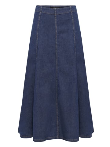 Zero  Jeansrock Maxi in A-Linie in Dark Blue Denim