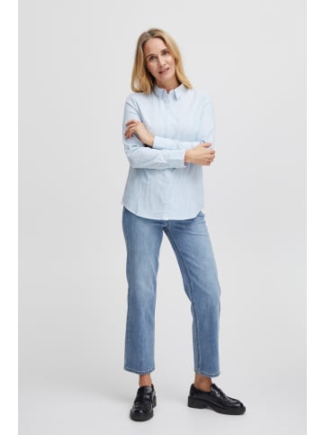 Fransa FRZaoxford regular fit in Blue Chambré stripes