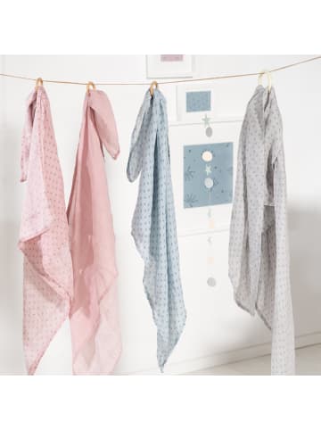 roba Puck- & Stilltuch Lil Planet 2er Set  rosa/mauve, Bio-Baumwolle