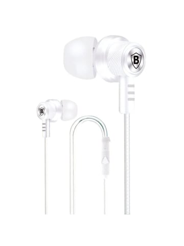 COFI 1453 Universelle Stereo-Kopfhörer mit Mikrofon & Lautstärkeregler - 3,5mm in Weiß