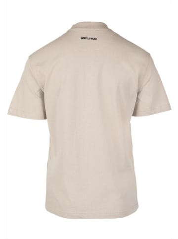 Gorilla Wear T-Shirt in Übergröße - Bixby - Beige