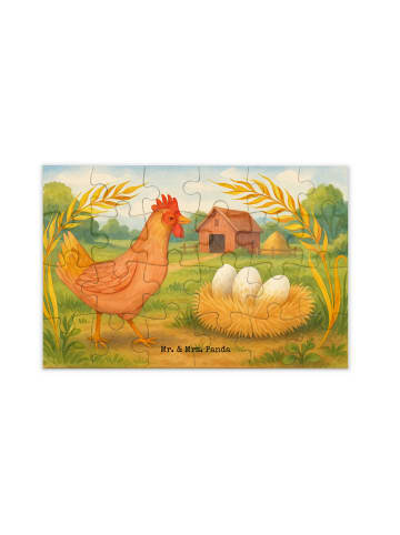 Mr. & Mrs. Panda Puzzle Huhn Stolz Design ohne Spruch in Weiß