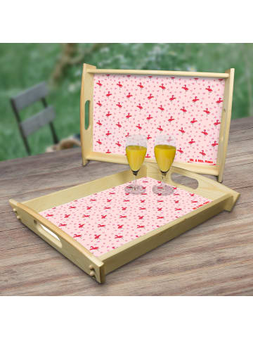 Mr. & Mrs. Panda Tablett Flamingo Yoga ohne Spruch in Rosa