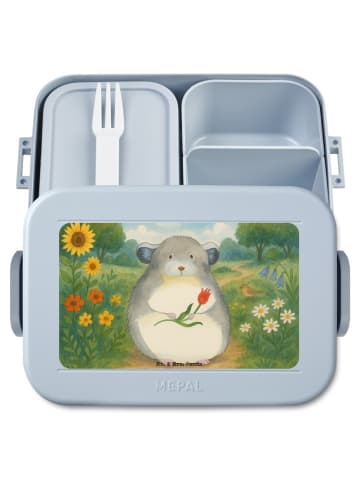 Mr. & Mrs. Panda MEPAL Bentobox Chinchilla Blume Design ohne Spruch in Blau Pastell