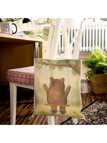 Mr. & Mrs. Panda Shopper Bär Schaukel Design ohne Spruch in Weiß