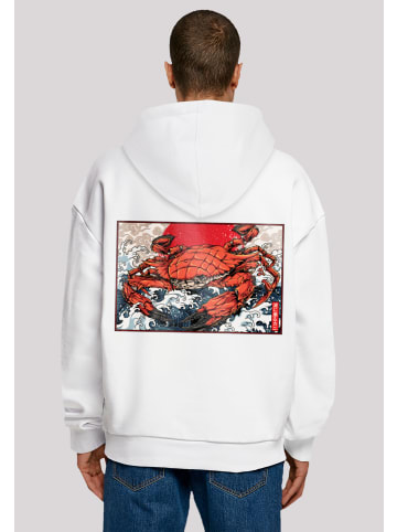 F4NT4STIC Ultra Heavy Hoodie Crab Kanji Japan in weiß