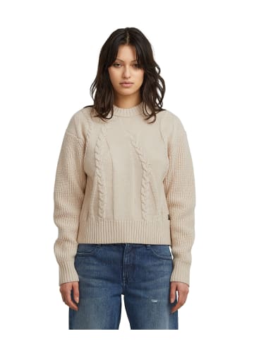 G-Star Raw Big Cable Knit Pullover dk talc