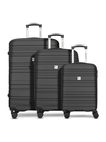 Check.In Paradise 4 Rollen Kofferset 3-teilig in black