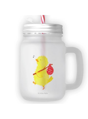 Mr. & Mrs. Panda Trinkglas Mason Jar Küken Wander ohne Spruch in Transparent